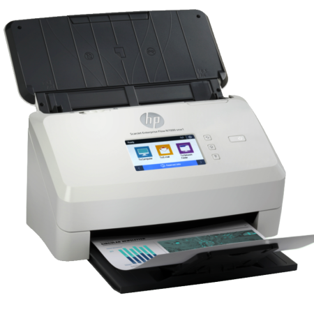 HP N7000 Enterprise Flow escaneando documentos empresariales a alta velocidad
