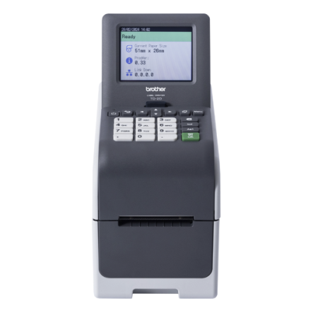 Brother TD-2320DSA300 con resolución 300dpi, pantalla táctil y conectividad por red. Alta precisión y facilidad de uso para empresas en Cantabria.