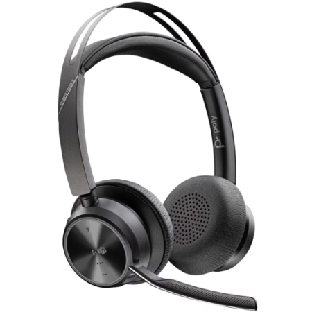 auriculares poly focus 2 bluetooth cancelación de ruido usb-c ejecutivos trabajo híbrido