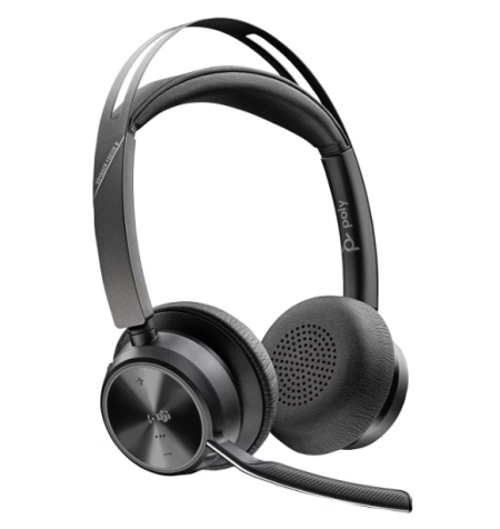auriculares poly focus 2 bluetooth cancelación de ruido usb-c ejecutivos trabajo híbrido